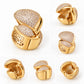 ✨ Golden Pavé Crystal Huggie Hoop Earrings