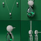 Royal Green Crystal Cascade Set