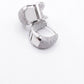 Silver Diamond-Studded Huggie Hoop Earrings
