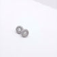 Silver Moonstone Halo Necklace & Earrings Set