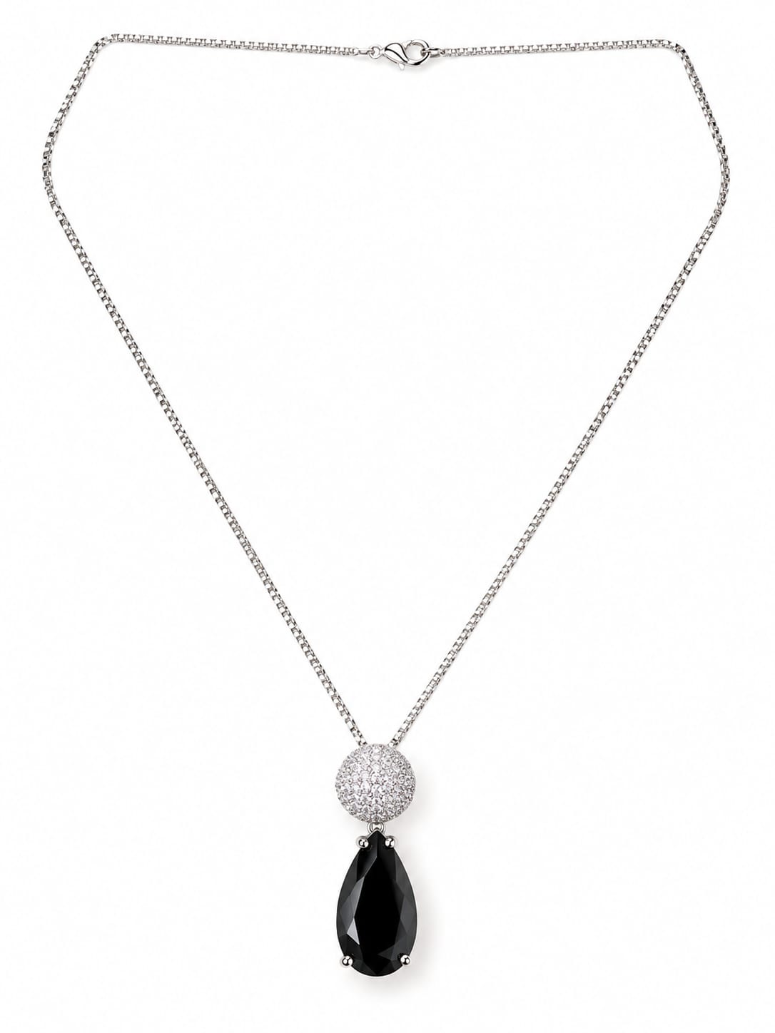 Royal Black Crystal Cascade Set