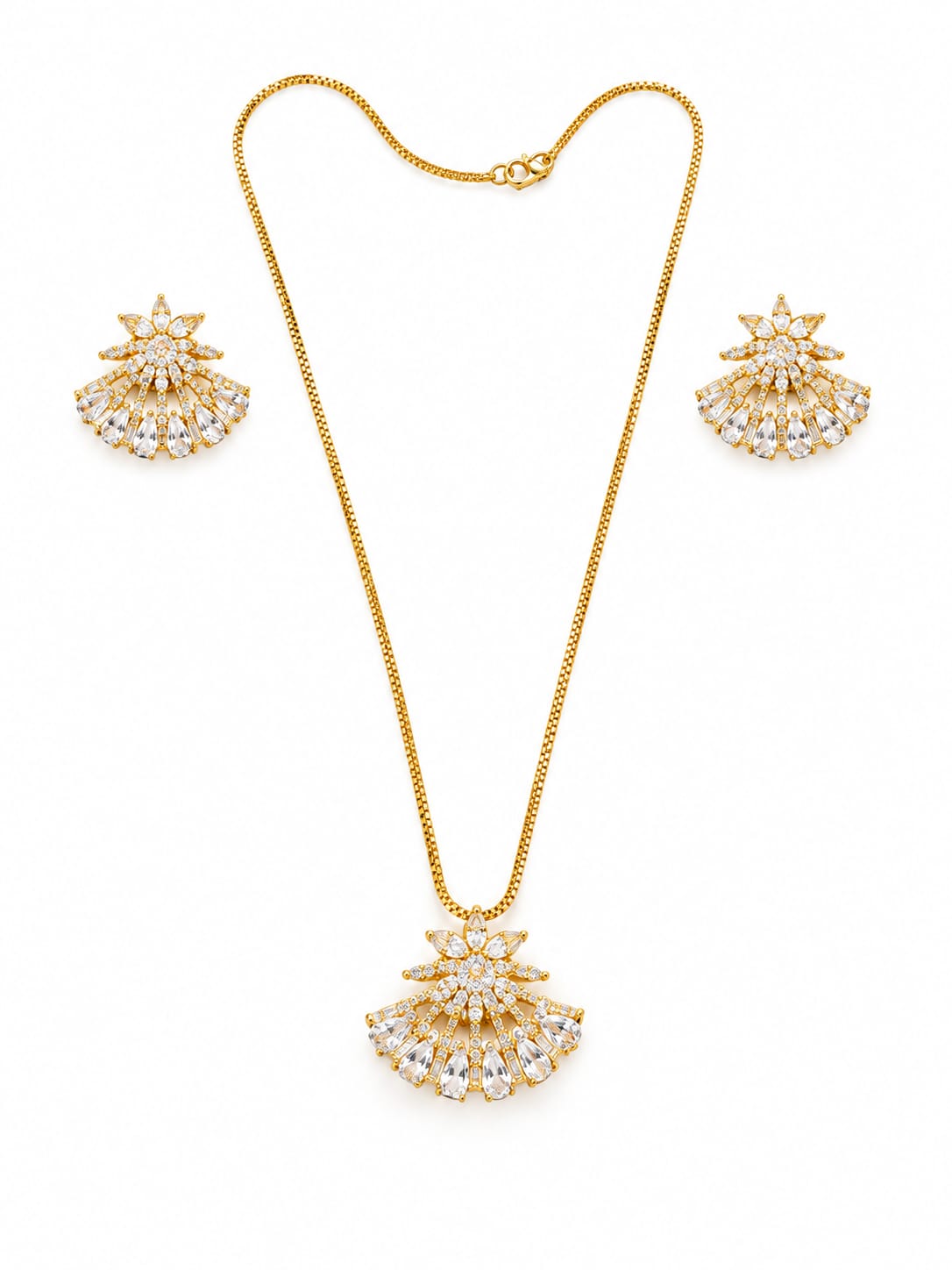 ✨ Golden Radiance Crystal Jewelry Set