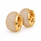 ✨ Golden Pavé Crystal Huggie Hoop Earrings